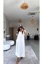 Ecru Collar Long Modal Dress