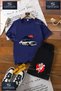Kids Unisex “Car Tokyo Mountain on Her“ Custom Printed Crew Neck T-Shirt - Shorts Set