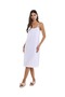 Lace Trim Strappy Nightdress with Scoop Neck - 3