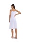 Lace Trim Strappy Nightdress with Scoop Neck - 4