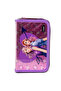 Purple Heart Girls Patterned Pvc Three Compartment Girls Organizer Pen Holder Pencil Case -Cp7002 - 6