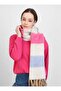 Pufidik Tasseled Shoulder Shawl-Pink - Ecru-