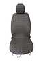 Gray Faux Leather Car Seat Cushion Set of 2