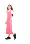 Pink Girl Solid Pinafore Dress - 3