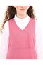 Pink Girl Solid Pinafore Dress - 5