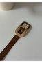 Camel Like Gold Buckle Belt 2 cm Width, 100 cm Length - 3