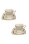 Porcelain Gold Gilded Coffee Cup for 2