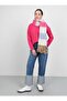 Pufidik Tasseled Shoulder Shawl-Pink - Ecru- - 3