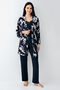 Women's Winter Regular Fit Navy Blue Dressing Gown Pc9108-S-V1 - 3
