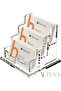 Tuva - 3-Piece Elite and Modern Design Elegant Plexiglass Business Card Holder |   Minimalist Desktop Organizer - 8