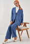 Women's Linen Kimono Double Set Indigo 1003 - 4