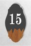 Vertical Laser Metal- Wood Apartment Site -Apartment Hotel Office Door Number 15X8Cm - Door Number 15