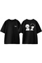 Killua and Gon Design Back Printed Cotton Black Oversize T-Shirt