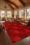 Mosso Red Colored Modern Motifs Detailed Pattern Woven Base Modern Decorative Carpet Mosso216 - 4