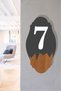 Vertical Laser Metal- Wood Apartment Site -Apartment Hotel Office Door Number 15X8Cm - Door Number 7 No 7 - 2