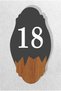 Vertical Laser Metal- Wood Apartment Site -Apartment Hotel Office Door Number 15X8Cm - Door Number 18