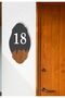 Vertical Laser Metal- Wood Apartment Site -Apartment Hotel Office Door Number 15X8Cm - Door Number 18 - 3