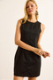 Women's Black Back Zipper Waist Seat Denim Dress Elb-19002521