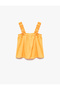 Textured Drawstring Detailed Strap Undershirt