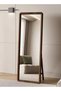 Rectangular Full Length Mirror with Wood & Iron Frame, 50x160 cm - 2