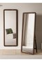 Rectangular Full Length Mirror with Wood & Iron Frame, 50x160 cm - 4