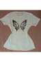 Viscose Butterfly Printed Stone Embroidered T-Shirt - 3
