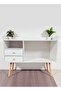 Floor standing storage rack with 2 spacious drawers and sofa side table 100x35x90 cm - 2