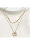 Steel Flat Chain ​​Fly Combination Double Necklace