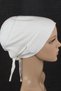 Plain Black Seamless Sponge Knob Combed Cotton Inner Cap - 2