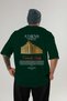 Athens Greece Back Printed Green Oversize T-Shirt Men Women Cotton Crew Neck T-Shirt