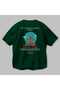 The Sagrada Familia Spain Back Printed Green Oversize T-Shirt Men Women Cotton Crew Neck T-Shirt - 3