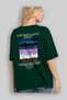 Northern Lights Norway Back Printed Green Oversize T-Shirt Men Women Cotton Crew Neck T-Shirt - 4