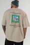 Mount Rushmore Usa Back Printed Beige Oversize T-Shirt Men Women Cotton Crew Neck Tshirt - 5