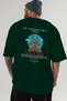 The Sagrada Familia Spain Back Printed Green Oversize T-Shirt Men Women Cotton Crew Neck T-Shirt - 6