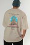 The Sagrada Familia Spain Back Printed Beige Oversize T-Shirt Men Women Cotton Crew Neck T-Shirt - 6