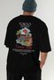 Tokyo Japanese Back Printed Black Oversize T-Shirt Men Women Cotton Crew Neck T-Shirt - 7
