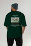 Gobeklitepe Turkey Back Printed Green Oversize T-Shirt Men's Women's Cotton Crew Neck T-Shirt - 5