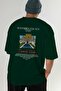 Alhambra Palace Spain Back Printed Green Oversize T-Shirt Men Women Cotton Crew Neck T-Shirt - 7