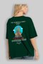 The Sagrada Familia Spain Back Printed Green Oversize T-Shirt Men Women Cotton Crew Neck T-Shirt - 4