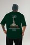 Paris France Back Printed Green Oversize T-Shirt Men Women Cotton Crew Neck T-Shirt