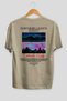 Northern Lights Norway Back Printed Beige Oversize T-Shirt Men Women Cotton Crew Neck T-Shirt - 2