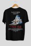 Santorini Greece Back Printed Black Oversize T-Shirt Men Women Cotton Crew Neck T-Shirt - 2
