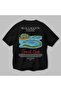 Blue Lagoon Iceland Back Printed Black Oversize T-Shirt Men Women Cotton Crew Neck T-Shirt - 3