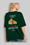 Athens Greece Back Printed Green Oversize T-Shirt Men Women Cotton Crew Neck T-Shirt - 4