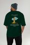 Pisa Tower Italy Back Printed Green Oversize T-Shirt Men Women Cotton Crew Neck T-Shirt - 5