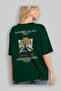 Alhambra Palace Spain Back Printed Green Oversize T-Shirt Men Women Cotton Crew Neck T-Shirt - 4