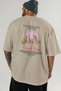 Stonehenge England Back Printed Beige Oversize T-Shirt Men Women Cotton Crew Neck T-Shirt - 5