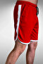 Men's Red Sports Shorts & Bermuda Capri Swimming Summer Piping Slim Fit Printed - 6