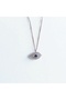 Steel Necklace with Eye Figure – Sparkling Zircon Stone Evil Eye Detailed Necklace | - 4