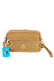 Mustard Unisex Wallet, 4 Compartments, Phone Holder, Crinkle Fabric, Cross Strap Shoulder Bag, 20X12Cm - 4